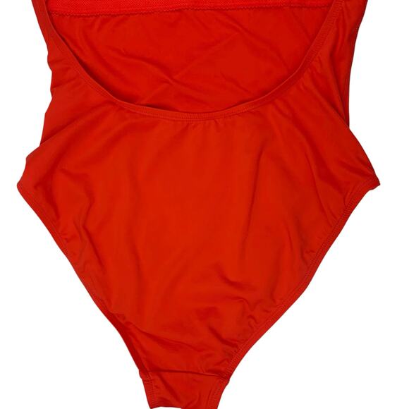 Andie Swim Tulum One Piece Swimsuit Orange Red Cross Strap Women's M - Picture 8 of 10